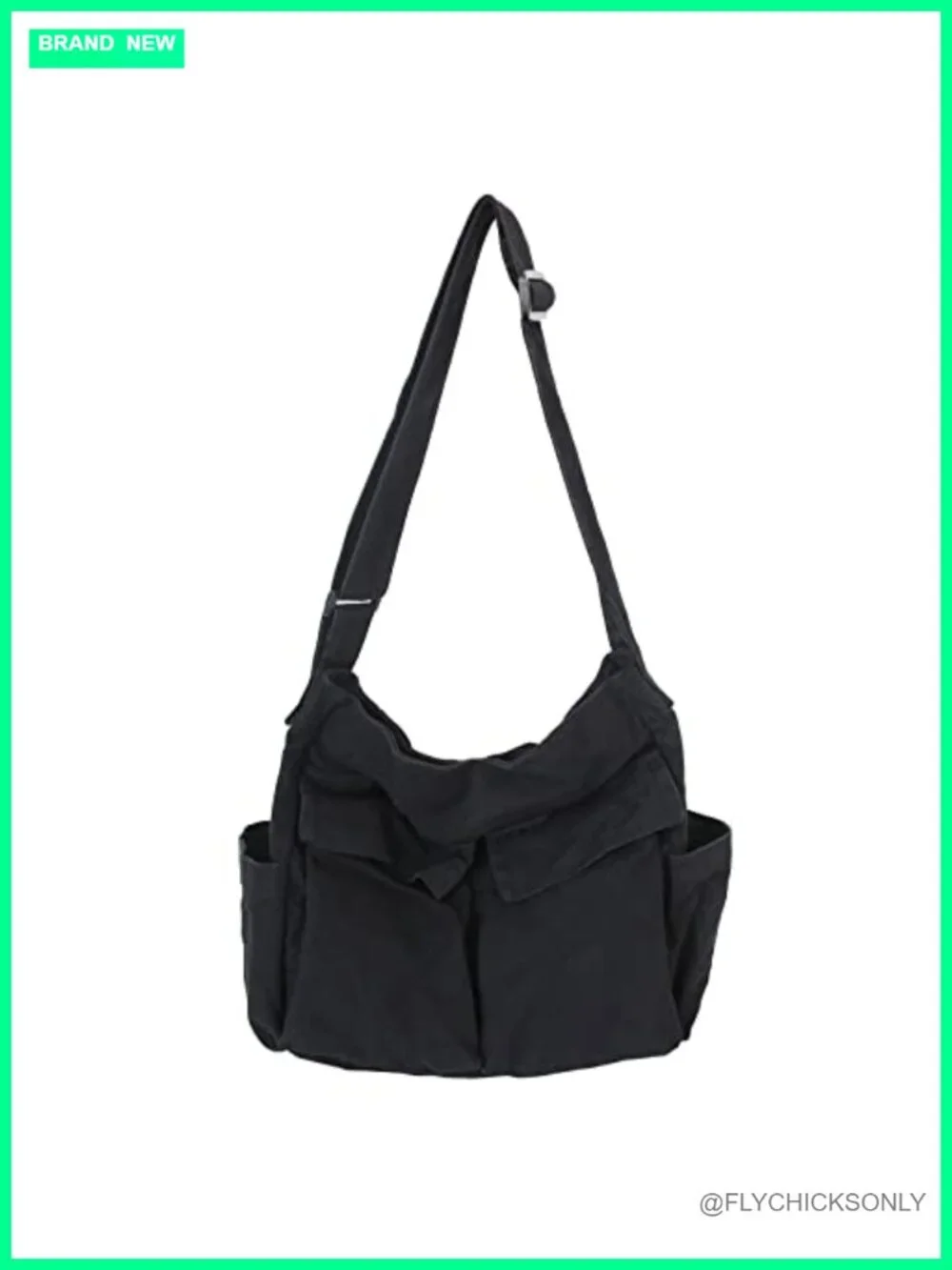 Large Canvas Messenger Bag Crossbody Shoulder Tote with Pockets for Women
